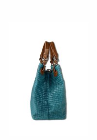 DrachenLeder Handtas - türkis braun