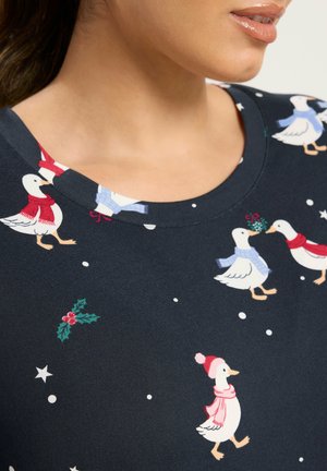 Yours Clothing, PLUS SIZE PYJAMAS SET - Pyjama - navy