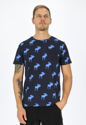 ELK  - T-Shirt print - navy blue