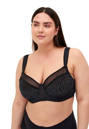 FREJA WITH PRINT AND MESH - Soutien-gorge à armatures - grey