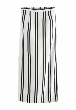 COLUMN - REGULAR FIT - Maxi szoknya - black white