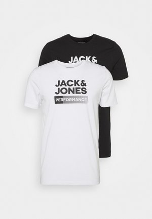 JCOZ SPORT LOGO TEE 2 PACK - Majica kratkih rukava s printom - black/white