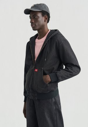 HILHAM LINED HOODED - Farkkutakki - black denim