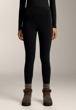 OYSHO SUPER EXTRAWARM HIGH RISE SEAMLESS ANKLE LENGTH - Leggings - black