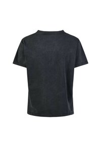 Schwarzes Kurzarm-T-Shirt mit Rundhalsausschnitt, aus weicher Baumwolle, mit einem einfachen, klaren Design und einer lässigen Passform.