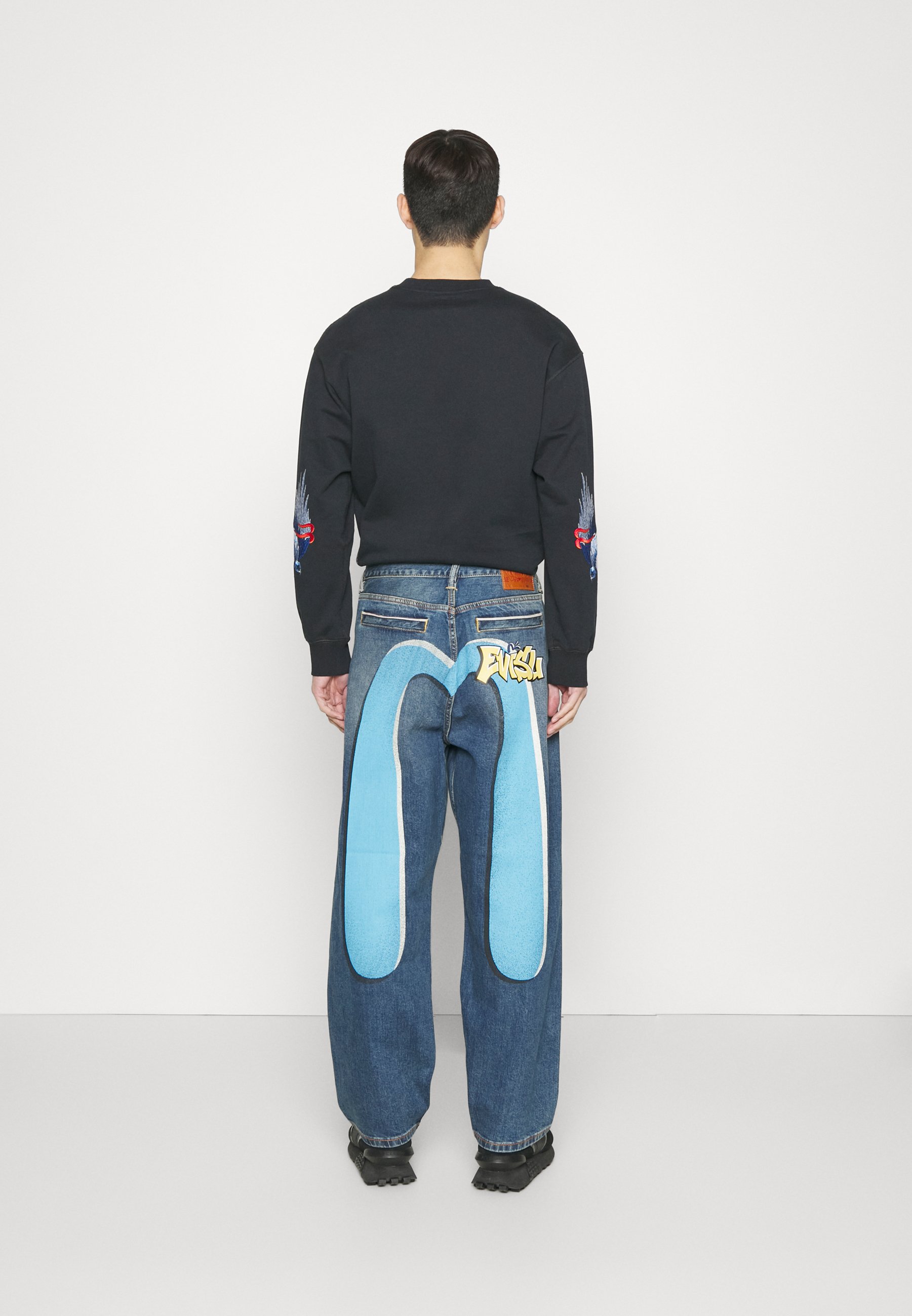 Evisu GRAFFITI DAICOCK - Jeans Relaxed Fit - indigo/mid tone/blue  