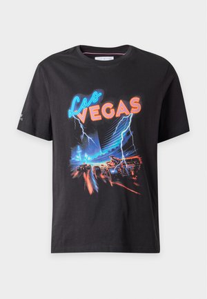 Tommy Hilfiger, VEGAS GRAPHIC TEE - T-shirt imprimé - black