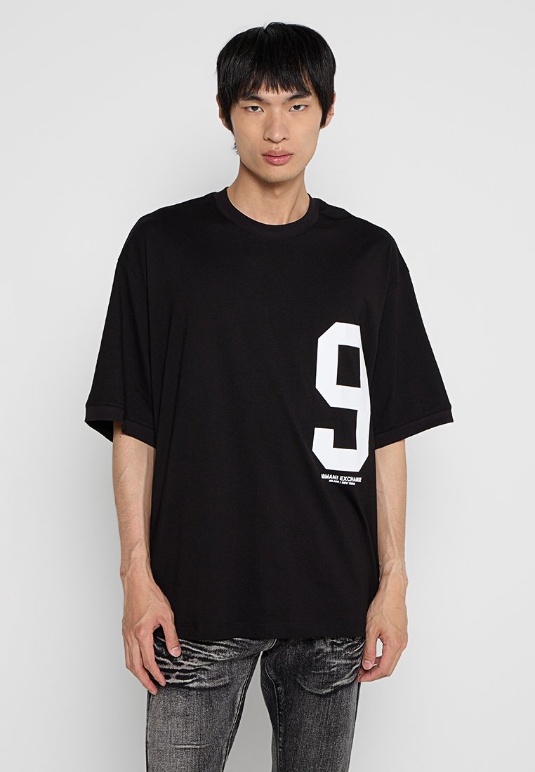 Armani Exchange T-shirt print zwart