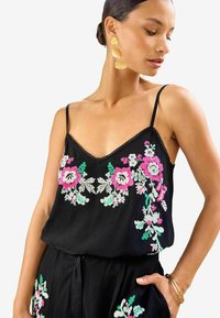 Love & Roses V A  EMBROIDERED CAMISOLE REGULAR FIT - Felső - black