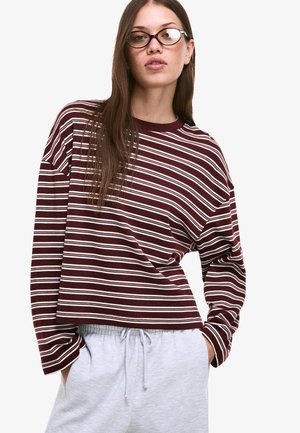 LONG SLEEVE - PRINT - T-shirt à manches longues - dark brown
