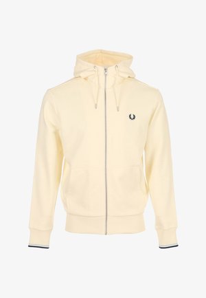Fred Perry, HOODED ZIP THROUGH - Sweater met rits - ecru navy