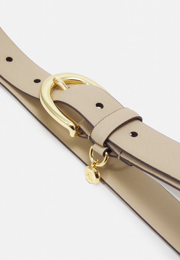Charm Crosshatch Leather Belt - Belt - birch tan2