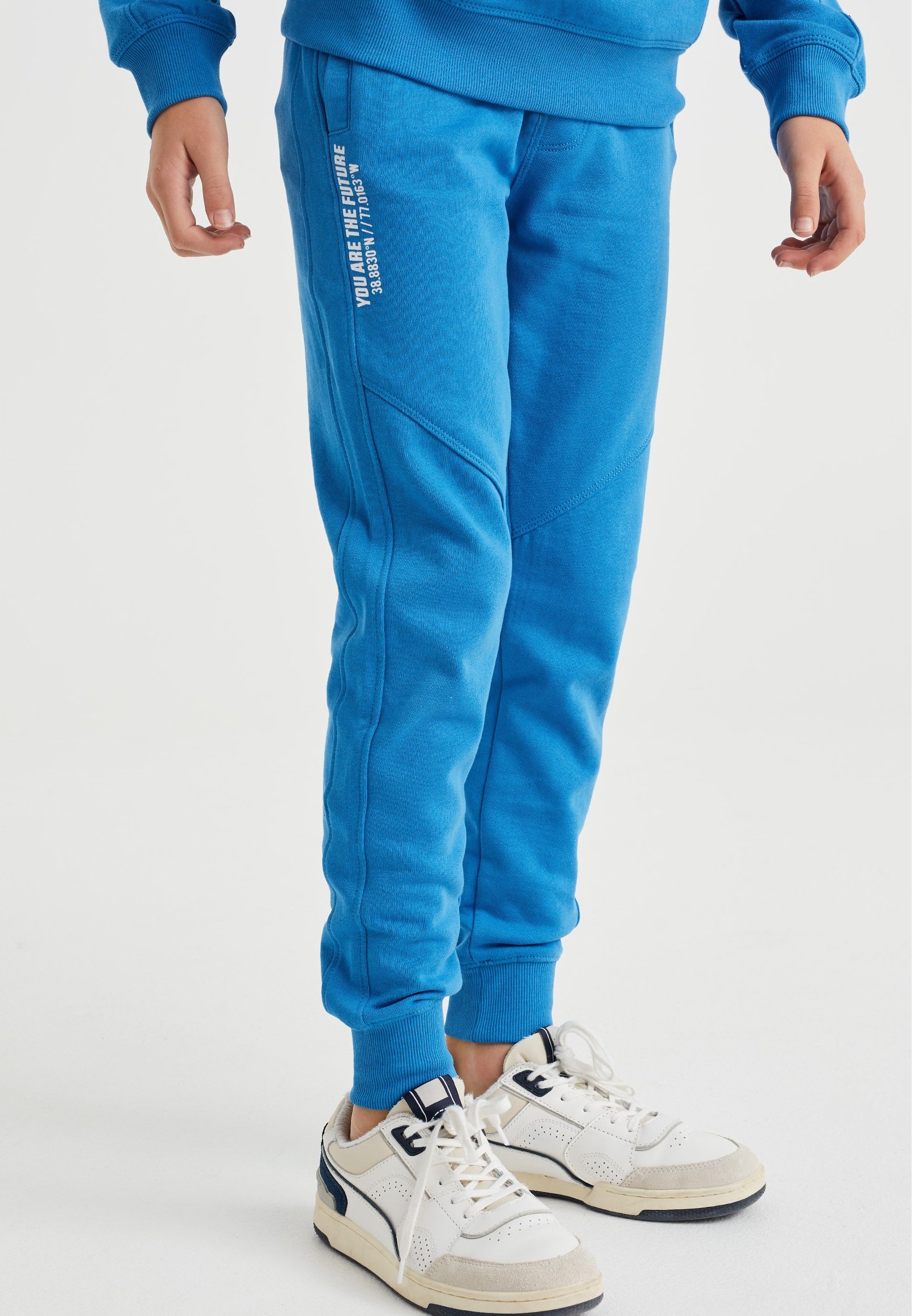 WE Fashion JOGGINGBROEK MET TAPEDETAIL - Trainingsbroek - blue/lichtblauw -  Zalando.nl