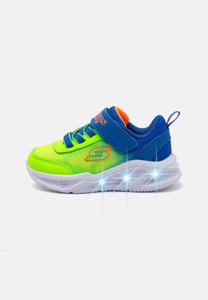 METEOR-LIGHTS - Sneaker low - blue/lime textile/orange