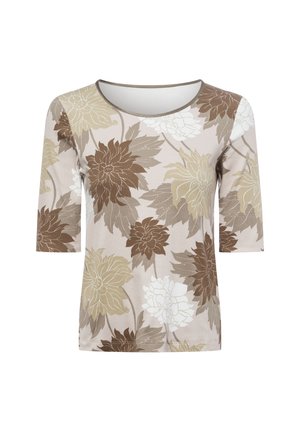 T-Shirt print - sand oliv