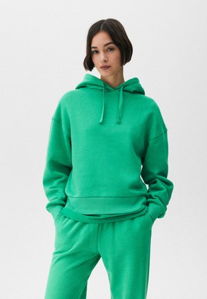 BASIC - Felpa con cappuccio - green
