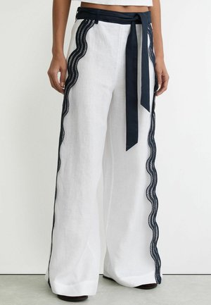 Pantaloni - ivory navy