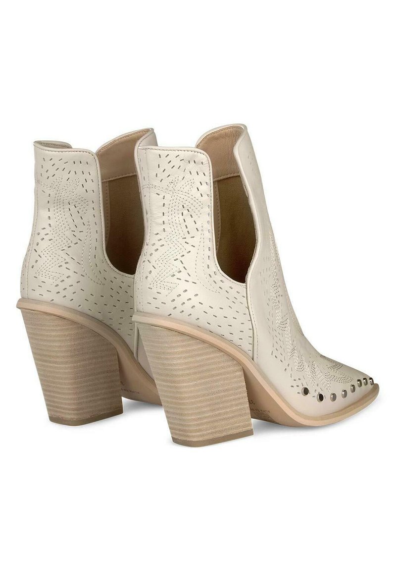 Alma en Pena Bottines de cowboy motard blanco/écru