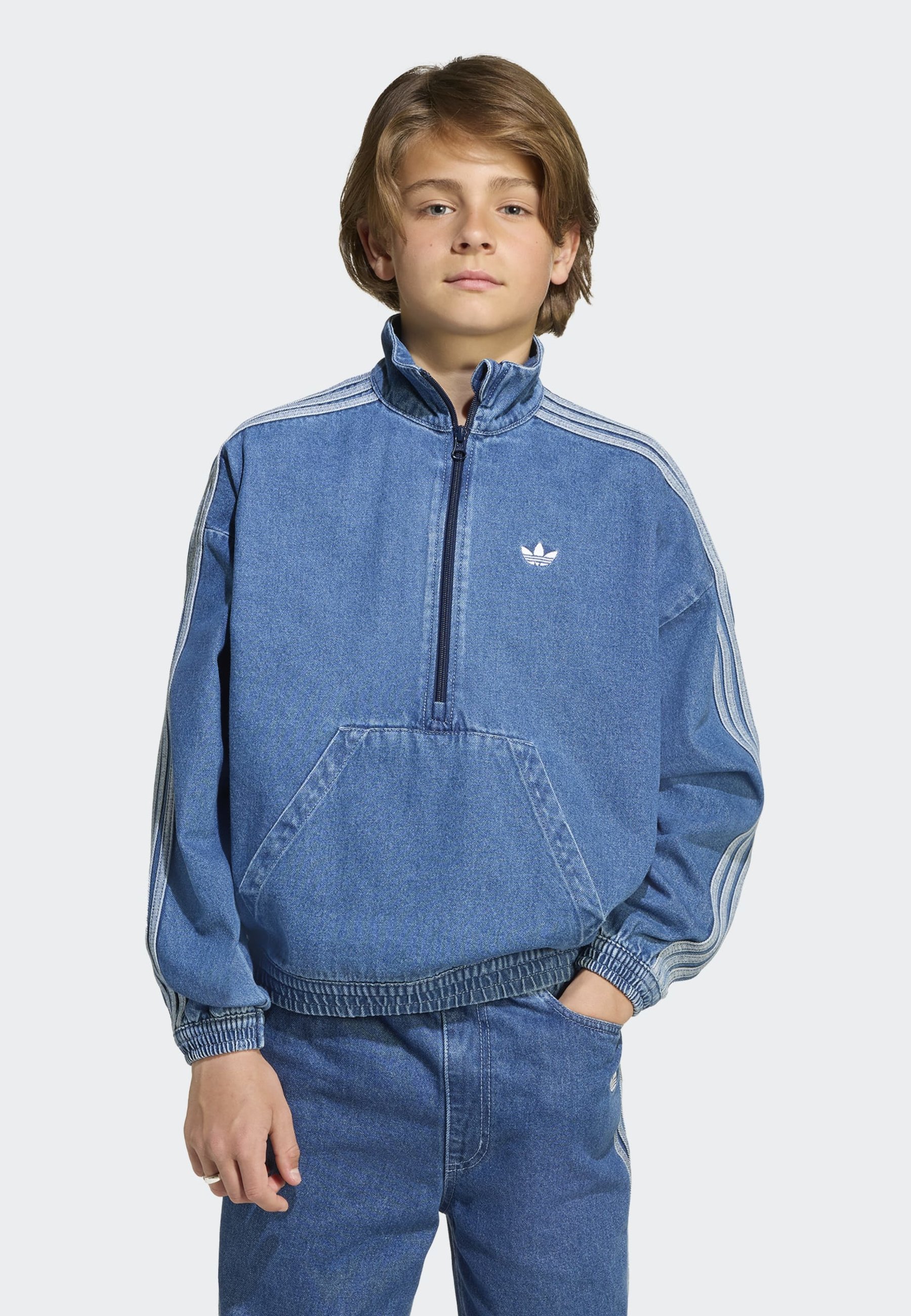 adidas Originals DENIM KIDS - Denim jacket - medium blue denim