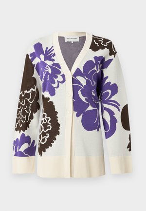 Marimekko LUMOAVA PIONI - Cardigan - light beige/brown/violet