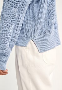 comma Strickpullover - mottled light blue