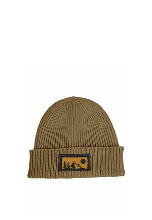 NATURMOTIV MIT PATCH BERGE WALD - Beanie - hellbraun