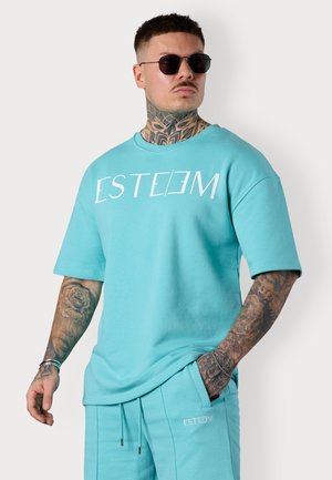 LETTERING OVERSIZED - T-Shirt print - turquoise