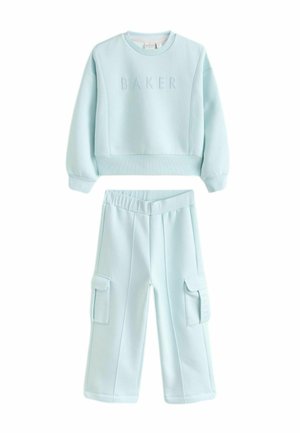 CROPPED AND WIDE JOGGERS SET - REGULAR FIT - Dressikomplekt - blue