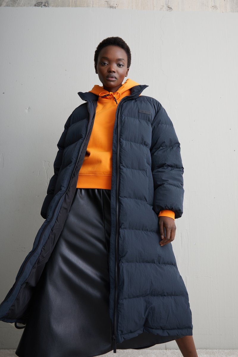 McQ Alexander McQueen LONG PUFFER Wintermantel darkest black