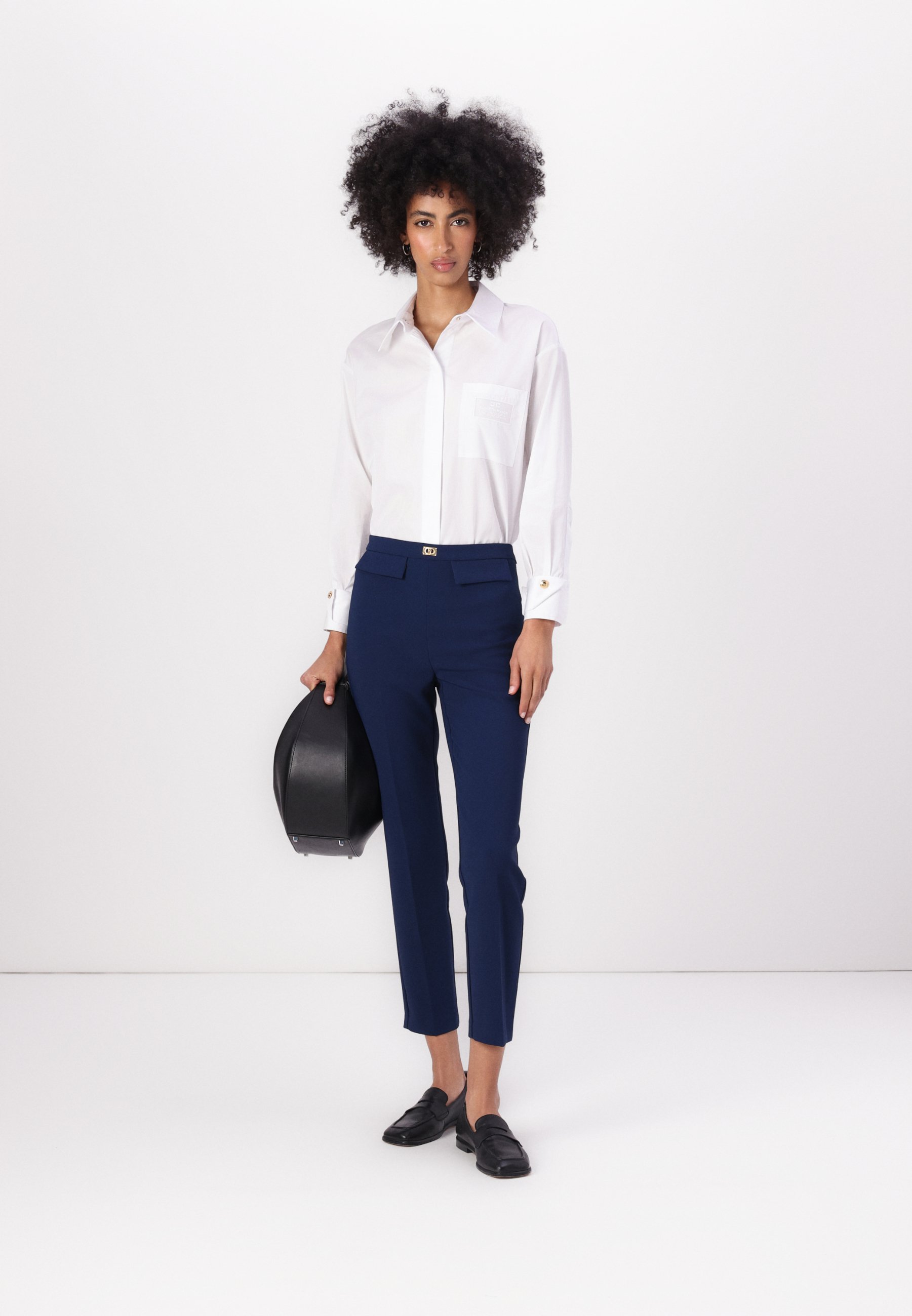 Elisabetta Franchi WOMEN PANT - Trousers - oltremare/dark
