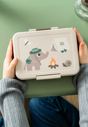 Done By Deer, LUNCH BOX W/DIVIDER TINY TRAILS SAND UNISEX - Lunch box - sand