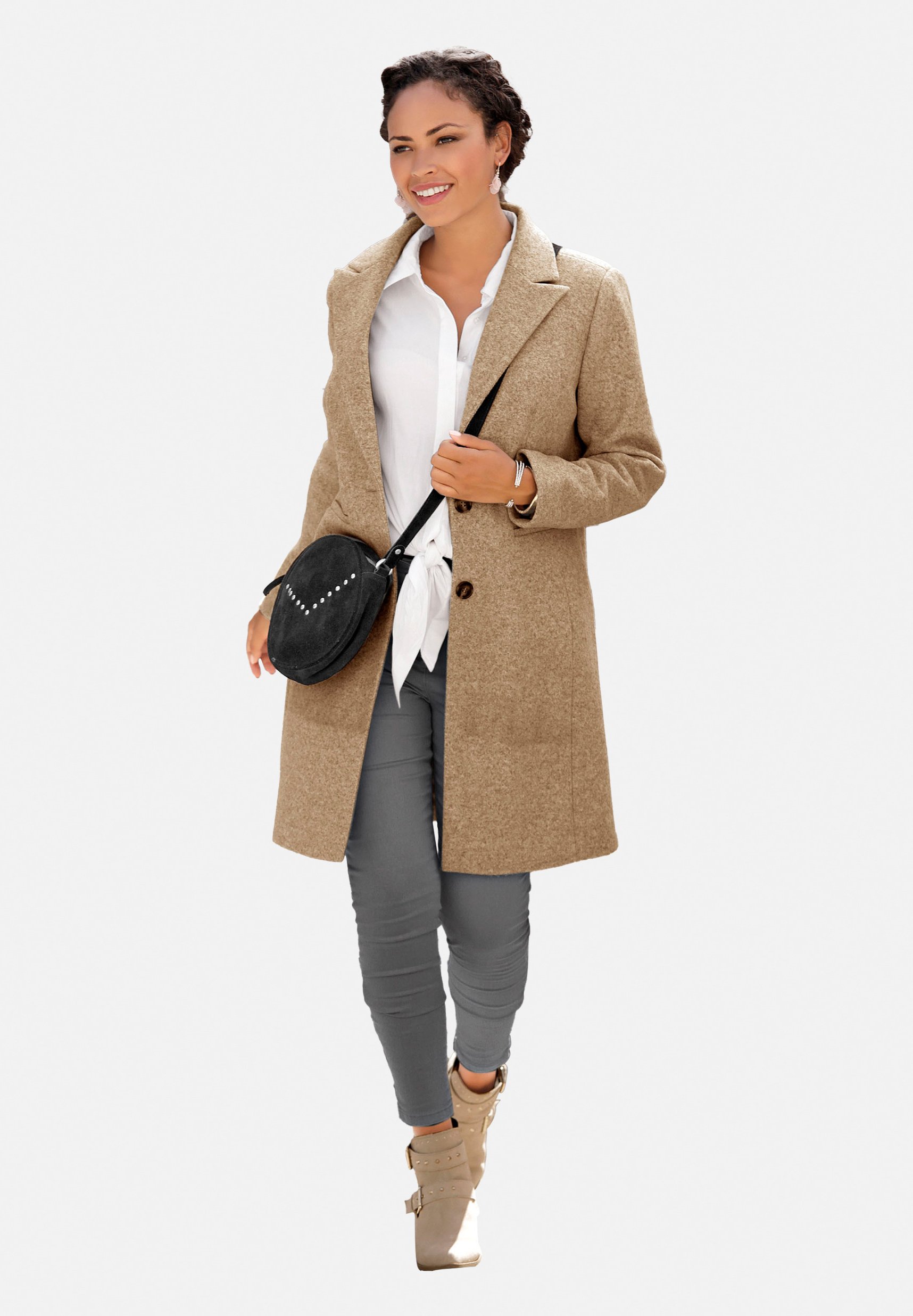 LASCANA Kurzmantel camelfarben/camel Zalando