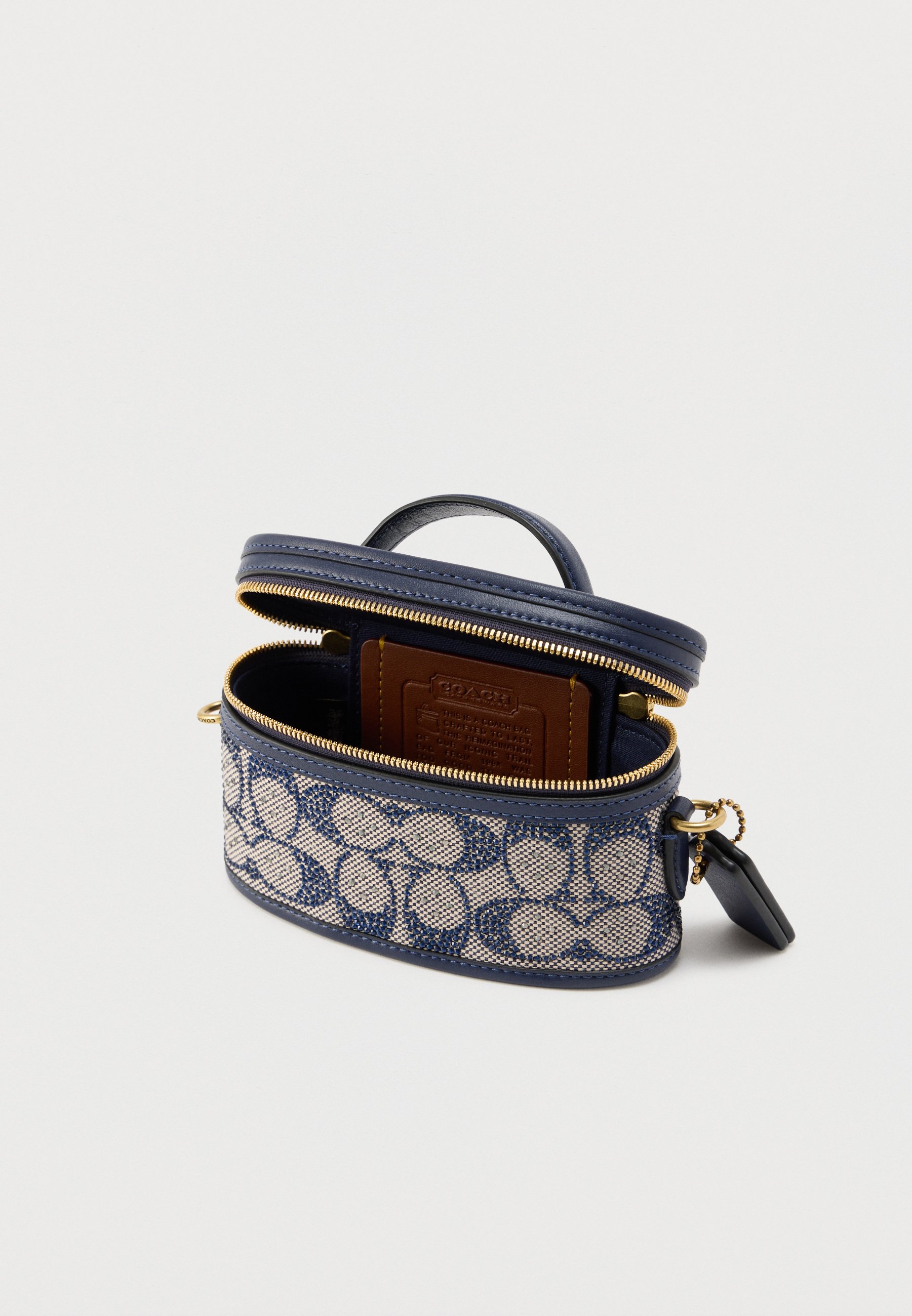 COACH CRYSTAL SIGNATURE TRAIL BAG - Handbag - dark blue - Zalando