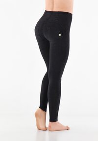 Freddy WR UP VITA ALTA - Pantaloni - jeans nero cuciture in tono