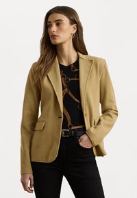 Lauren Ralph Lauren COTTON BLEND JUMPER BLAZER - Ζακέτα - camel