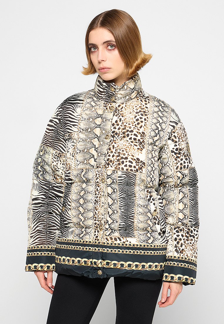 Just Cavalli Gewatteerde jas beige Just Cavalli Gewatteerde jas beige