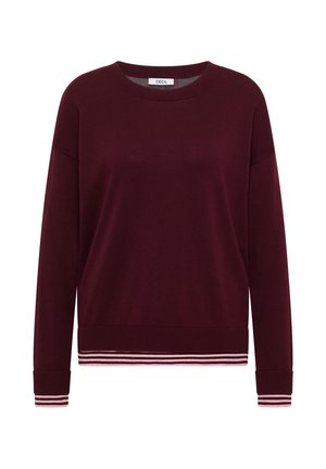 Cecil, PULLOVER MIT RUNDHALS UND LAYERING-DETAIL - Trui - red wine