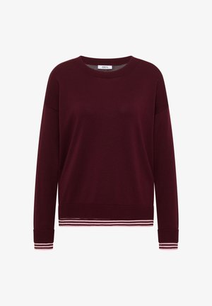 Cecil, PULLOVER MIT RUNDHALS UND LAYERING-DETAIL - Pullover - red wine