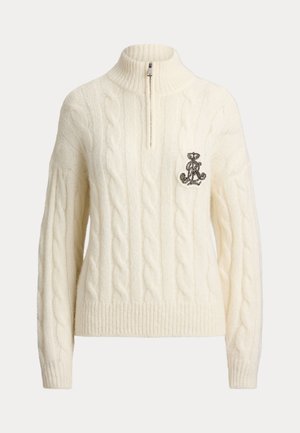 Lauren Ralph Lauren, HALF ZIP - Пуловер - mascarpone cream
