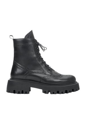 Platform ankle boots - black