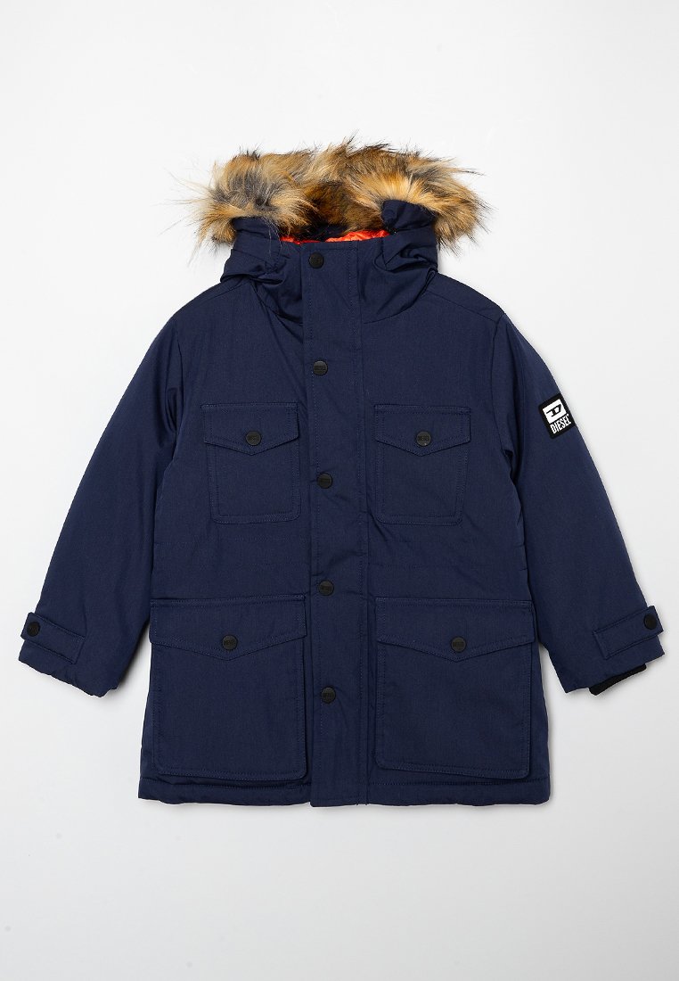 Diesel Wintermantel donkerblauw Diesel Wintermantel donkerblauw