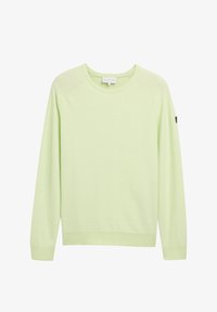 Geselecteerd, lime green tonal finestripe