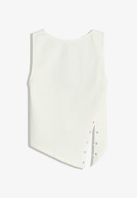 Bershka SLEEVELESS WITH STUDS Top white/bianco
