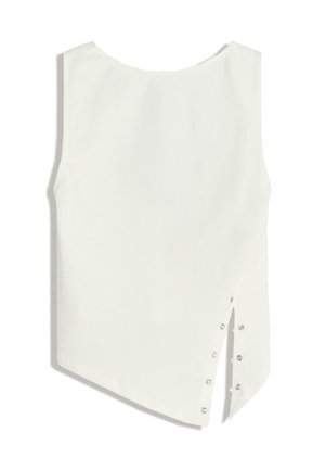 Bershka SLEEVELESS WITH STUDS   - Débardeur - white