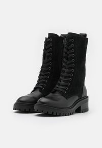 ZIGN Wide Fit Šněrovací vysoké boty - black