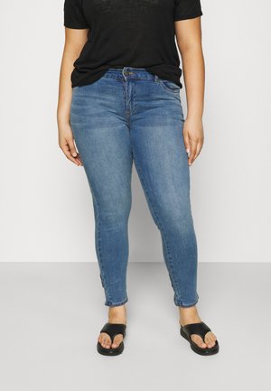 CROPPED AMY JEANS MIT HOHER TAILLE UND SCHLEIFE - Jeans Skinny Fit - blue denim