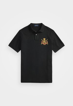 CLASSIC FIT CREST MESH POLO SHIRT - Polo krekls - black