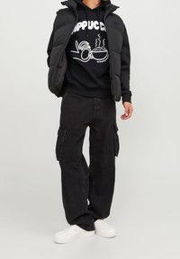 Jack & Jones Felpa con cappuccio - black