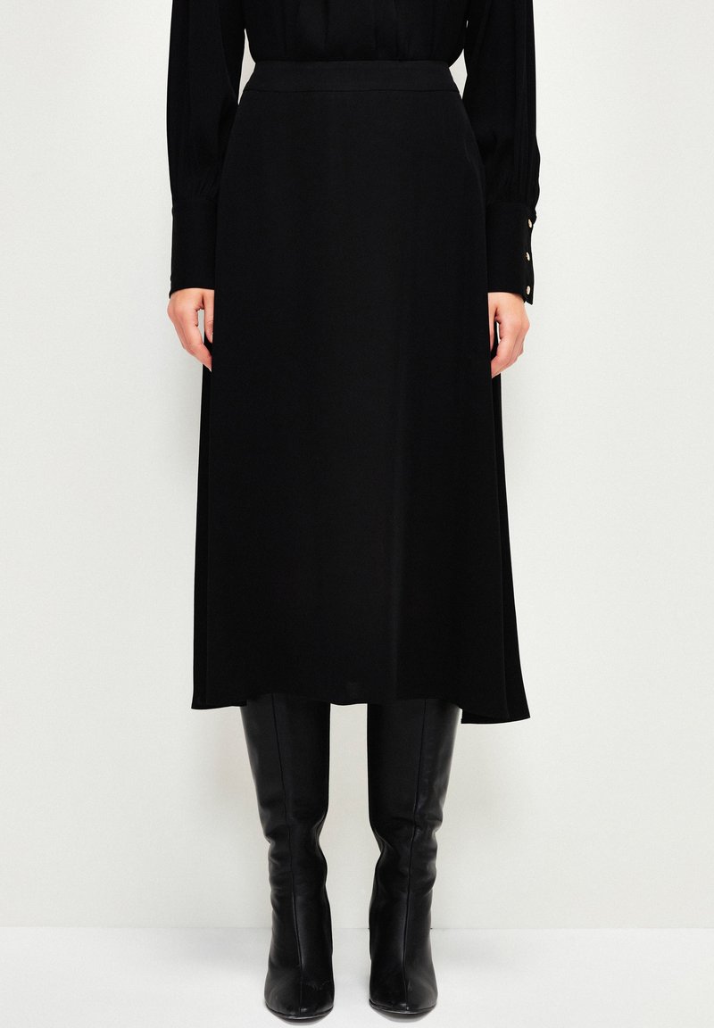 adL FLARED MIDI - A-Linien-Rock - black