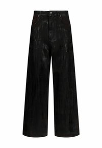 MIT BESCHICHTUNG - Wide leg - black